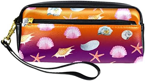 Bolsas de cosméticos para mulheres, bolsas de bolsas Makeup Organizer Makeup Bag Girls, Cartoon Seashell Starfish Marine Life Ocean