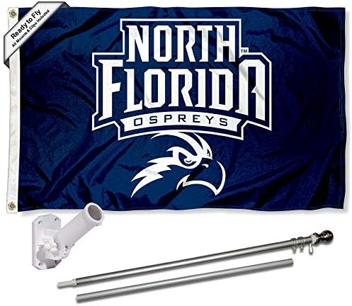 North Florida Ospreys Novo Bandeira do logotipo e pacote de suporte de suporte de poste