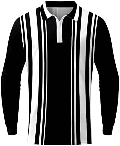 Camisas de pólo masculinas, camisa masculina de camisa de golfe retro cor ao ar livre mangas curtas de botão de botão