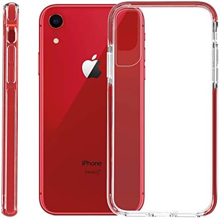 Ismabo Clear Case para iPhone XR [GRAVA MILITAR TESTEND] Capa à prova de choque anti-amarelo anti-Slippery Anti-Scratches Bumper Case para iPhone XR 6.1 '' Red