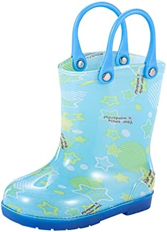 Boots de chuva para criança botas de chuva de bebê botas de chuva curta para criança fácil em sapatos leves de criança tamanho 5