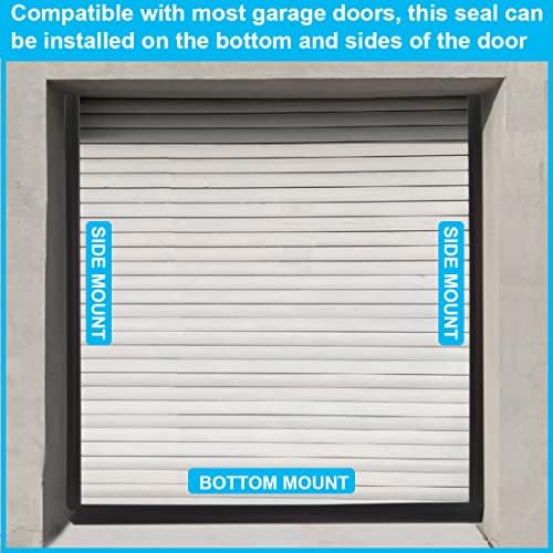 Limite universal da porta da garagem Seda a substituição de borracha inferior, o clima da porta da garagem à prova de intempéries com unhas