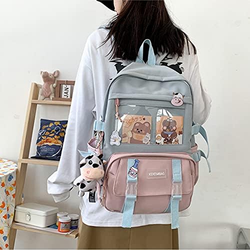 Estudante Kawaii Backpacks para meninas adolescentes, moda fofa bookbag, bolsas de ensino médio sofisticadas para adolescentes