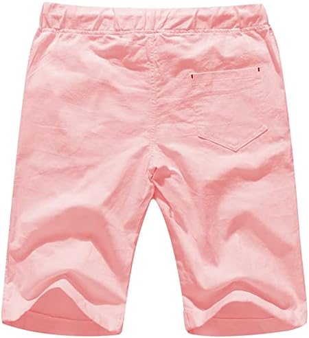 Janmid Men's Linen Short Casual Casual Summer Summer Summer Floral Shorts para homens