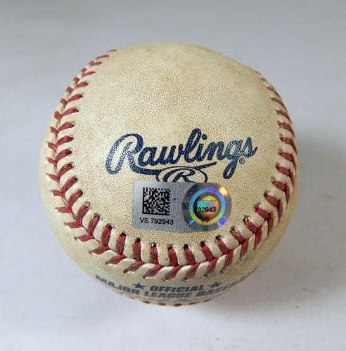 2022 Atlanta Braves Miami Marlins Game usou Baseball Jesus Luzardo Grossman Ball - Game usado Baseballs
