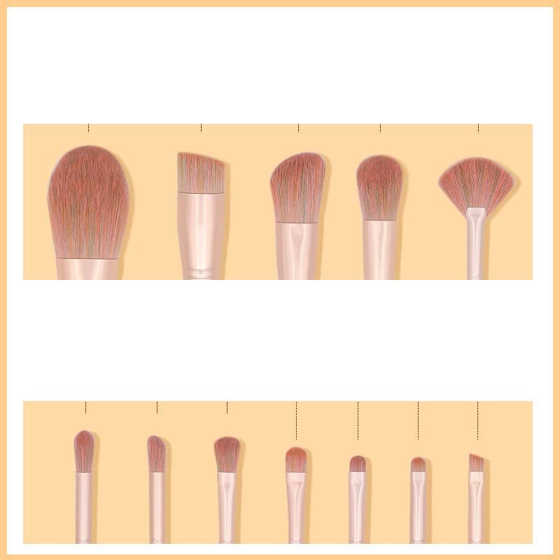 Brush de maquiagem Genigw 12 Conjunto completo de ferramentas de beleza de escova de sombra de blush de pó solto