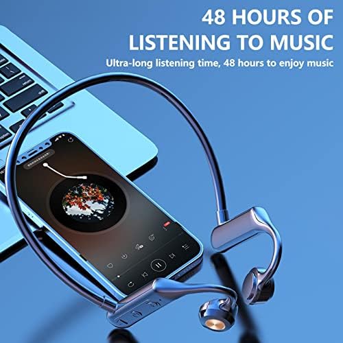 Fones de ouvido Byikun Bluetooth, fones de ouvido sem fio, fones de ouvido de condução óssea Bluetooth 5.3, fones de ouvido