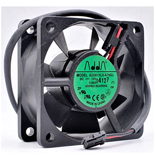 Bzbyczh compatível para adda ad0612LX-A70GL 12V 0,08A 60x60x25mm 6cm 2pin Fan de resfriamento
