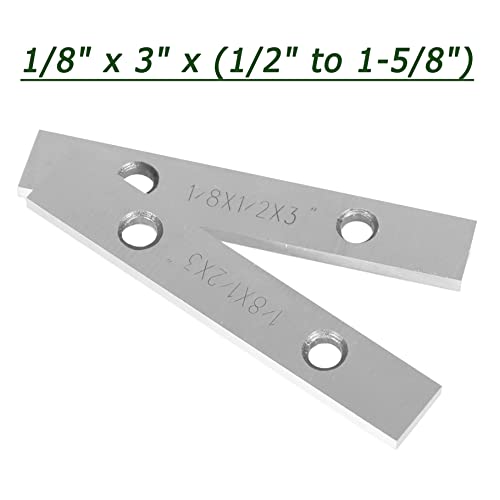 Timunr 10 par 1/8 x 3 conjunto de ferramentas de blocos paralelos de maquinista, 0,0002 paralelismo 1/2 a 1-5/8 Precisão de aço liga barra paralela correspondente