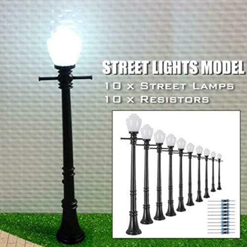 ARTUDATECH 10PCS LCX04 Modelo Railway Lamps Lâmpadas Luzes da rua o LEDs em escala