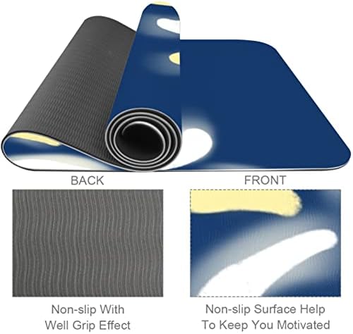 Flower Yoga Mat Premium Exercício tapete para deitar tapete de fitness para todos os tipos de exercícios de piso de ioga pilates