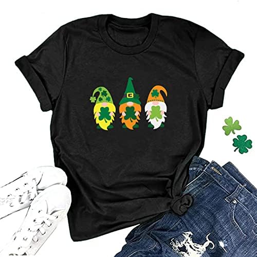 Camisa do dia de Saint Patricks para mulheres adoram roupas de tripulação macia de tamanho grande de tamanho irlandês