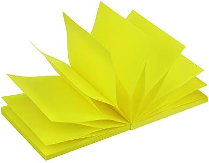 Iniciar o Pop Up Sticky Notes 3x3 Reabilita Notas de Auto-Bata 6 Pads, 6 cores brilhantes, 100 folhas/bloco