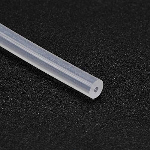 Patikil 1mm ID x 4 mm OD de 6,6 pés de silicone, mangueira de ar de água de borracha de silicone flexível para bomba de transferência, transparente