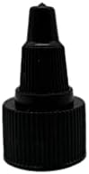 Garrafas plásticas de plástico Cosmo de 4 oz -12 Pacote de garrafa vazia recarregável - BPA Free - Oils essencial - aromaterapia | Black Twist Top Cap - Feito nos EUA - por fazendas naturais…