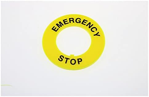 Neyens 20 pcs amarelo 22mm-40m'm Diâmetro interno Anel de parada de emergência para interruptor de botão