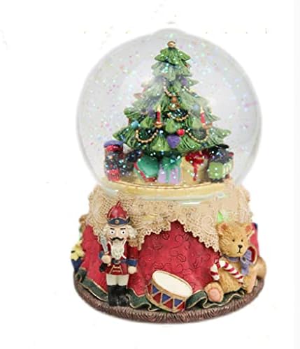 Ylyajy Christmas Tree Dream Crystal Ball Caixa de música girando pequeno trem Octave Box Girls Christmas Birthday Gift