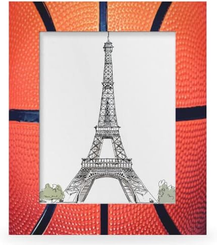 Auuxva 5x7 Frame esporte Bola de basquete Basketball Faça moldura de madeira de madeira para mesa de mesa Decoração de colagem