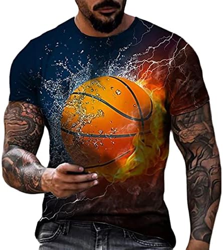 Camisetas de verão bmiegm para masculino camisa esportiva masculina esportes de manga curta rápida de basquete seco adequado para