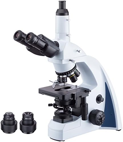 Microscópio Darkfield corrigido pela AMSCOPE 40X-1000X com iluminação LED Koehler e nascida de quintuple
