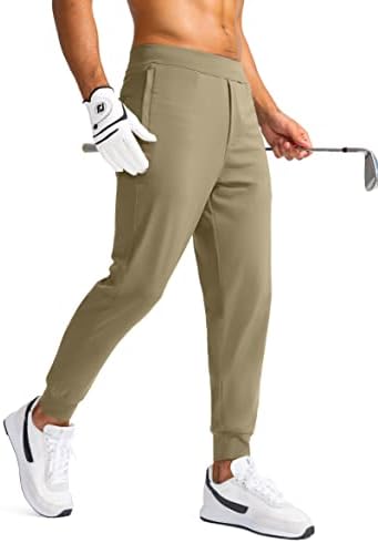 G Gradual Men's Golf Pontas com bolsos de zíper para calças de pista de moletom de pista de pista de pista de pista para homens