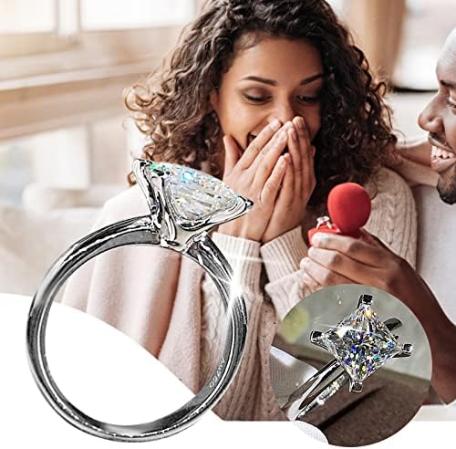 Anel de anéis femininos para mulheres moda moda metal quadrado anel de diamante jóias presente feminino grande anel