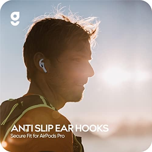 GCIOII 3 pares AirPods Pro Ear Hooks Covers [Bolsa de armazenamento adicionada] Atualizados Anti-Slip Sports Ear Capas
