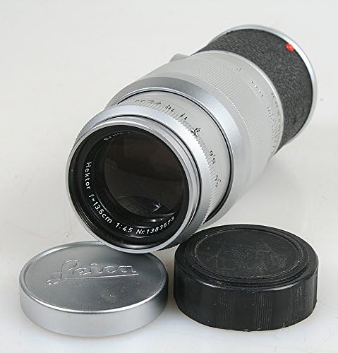 Leica 135 F 4.5 Hektor 1383573 M Lens da série com tampas de lente frontal e traseira