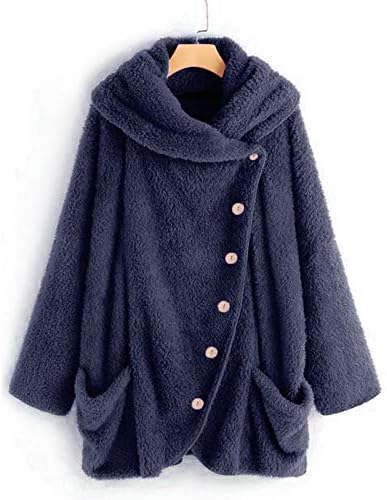 Prdecexlu casacos simples mulheres mangas compridas com manga longa de botão de tamanho mais tamanho coletes