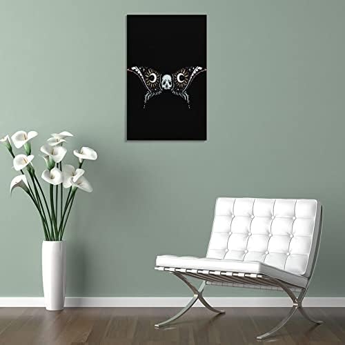 Skull Hawk Moth Pintura impressa Arte da parede Vertical pendurar obra de arte moderna imagem para decoração de quarto de casa