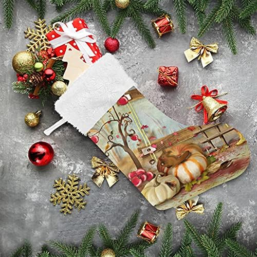 Meias de Natal de Alaza colheita do clássico de abóbora Classic personalizadas grandes decorações de meia para a temporada de festas de férias em família 1 pacote, 17,7 ''