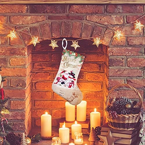 Conjunto de estocagem de Natal Bordado de bordado de Natal Bolsa decoração de bolsa de sacola de saquinha com doce de Natal e boneco de neve de Natal pendurado no Natal Ornamento brilhante
