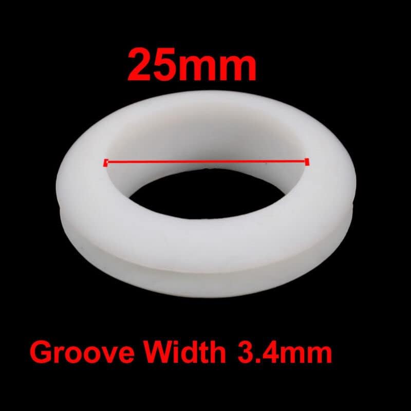 Peças da ferramenta EVIKI 10pcs Double Late Borremet ilhó de borracha ilhós anel de anel da junta branca de 25 mm de diâmetro interno de 25 mm
