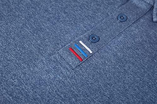 Camisas de golfe swisswell para homens umidade wicking manga curta clássica fit performance pólo camisa de tênis camisetas