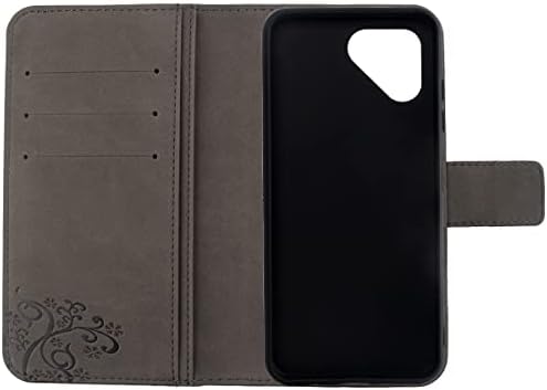 Caso de couro genuíno da Gukas para Fairphone 4 6,3 Premium de proteção contra flip de proteção da carteira Tampa de pele com slot de cartão