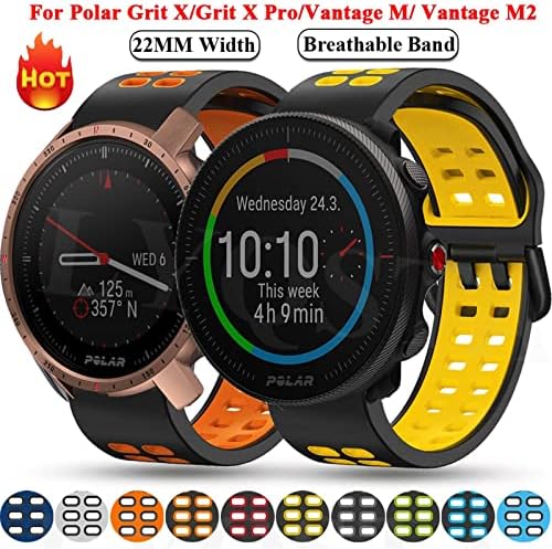 Kappde Soft Silicone Bracelet tiras para Polar Vantage M2 Smart Watch Band Polar Grit X/Pro/Vantage M Belt Sport 22mm Pulseira