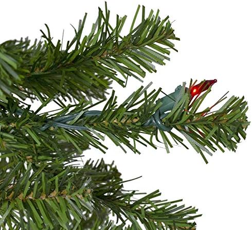 6,5 'Pré -iluminar a árvore de Natal de lápis artificial de pinheiro canadense - Multi Lights