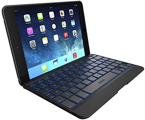 Tampa Zagg com teclado BlackLit, articulado para iPad Mini / iPad Mini Retina - Black