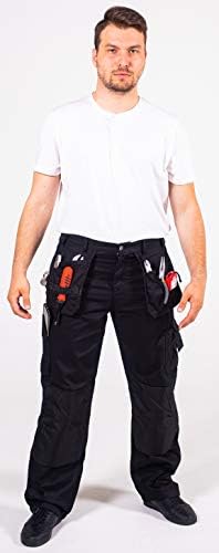 Fashio Mens Construção Cordura Calça Carpenter Ferramenta de utilitário Pockets