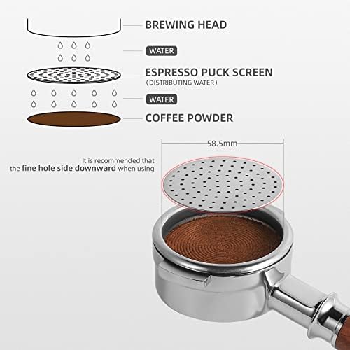 MHW-3BOMBER 58,5mm Solução de puck expresso 2 Pacote Filtros de café expresso de filtro de café de metal para cesta