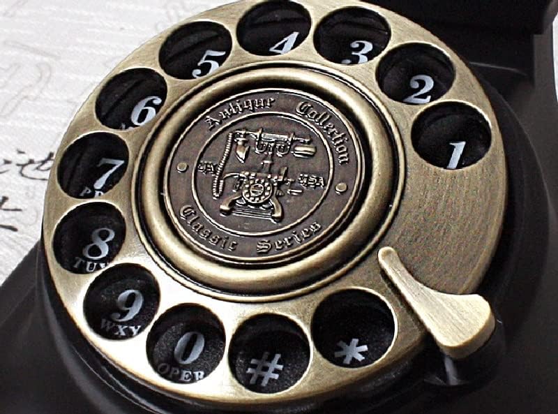 XDCHLK Dial rotativo/toques mecânicos/telefones de metal vintage antigos europeus