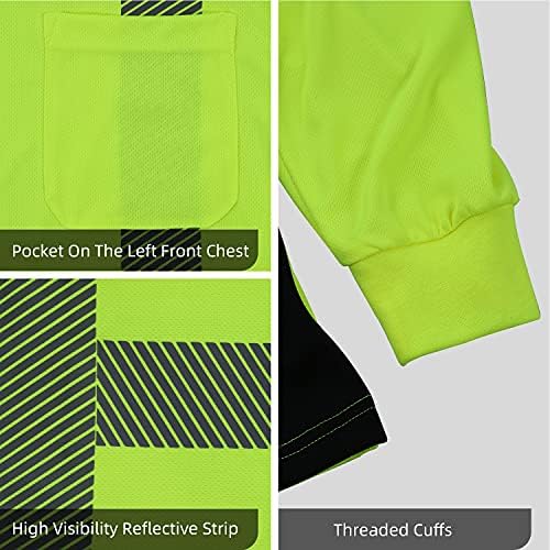 Camisas de segurança de alta visibilidade da Fonirra para homens reflexivos ANSI Classe 2 de manga longa HI VIS VIS