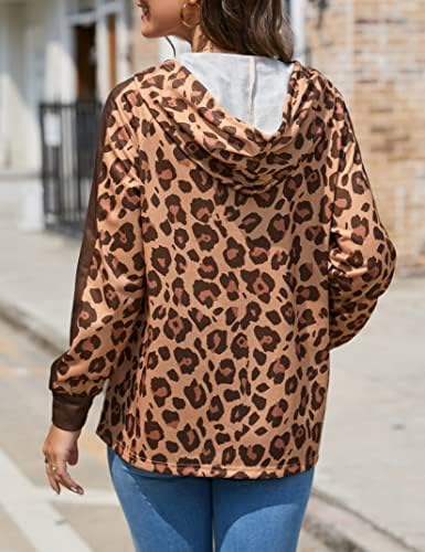 Jaquetas de leopardo feminino de Kojooin