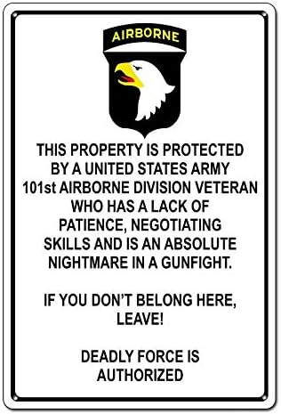 Propriedade protegida pelo 101º veterano aerotransportado do exército dos EUA.