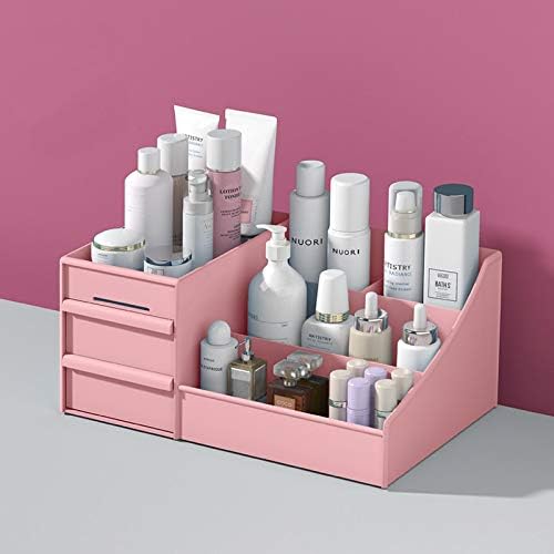 Caixa de maquiagem de gaveta NC Caixa de vestuário Cosméticos Caixa de armazenamento Caixa de armazenamento Caixa de acabamento Caixa de acabamento Rack 28.517.512.5cm rosa