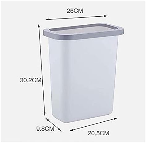 Lata de lixo pendurada para armário de cozinha, lata de lixo de parede pequena, saco de lixo de lixo de banheiro de plástico, resíduos