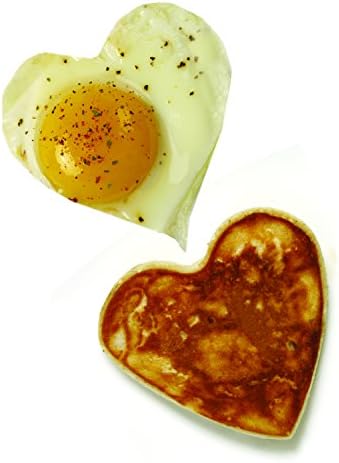 Norpro Ungick Heart Pancake/ovo anéis, conjunto de 2