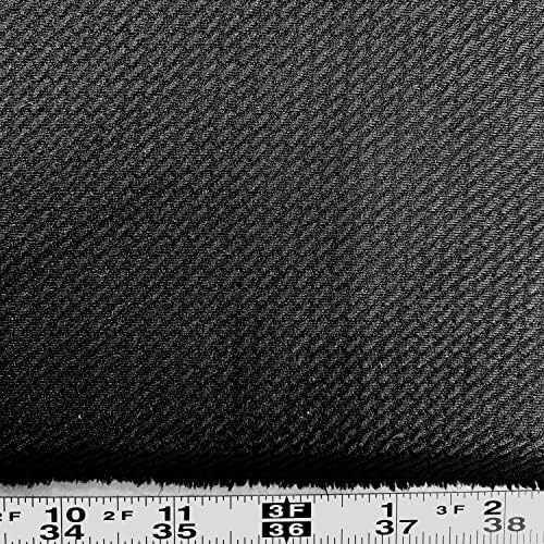 Steffi Black Polyester Spandex Solid Textury Bullet Knit Fabric para arcos, cabeça de cabeça, scrunchies, roupas, figurinos, artesanato