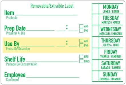 Etiquetas diretas ATL para recipientes de alimentos 2x3, 1000 etiquetas de alimentos, etiquetas de cozinha, etiquetas de congelador,