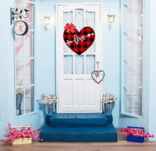Sinal do dia dos namorados placar para a porta da frente Love Heart Valentines Door Haber